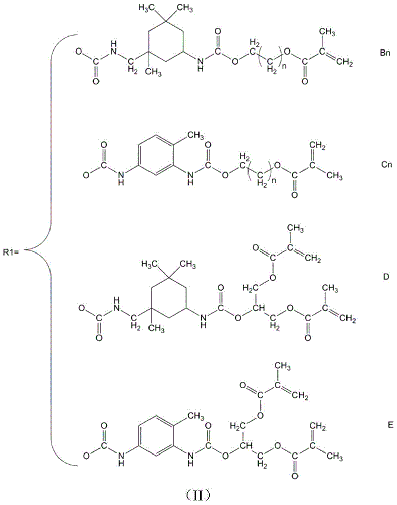 Fluorine-containing structure methacrylate macromonomer without bisphenol-A structure and its preparation method and application