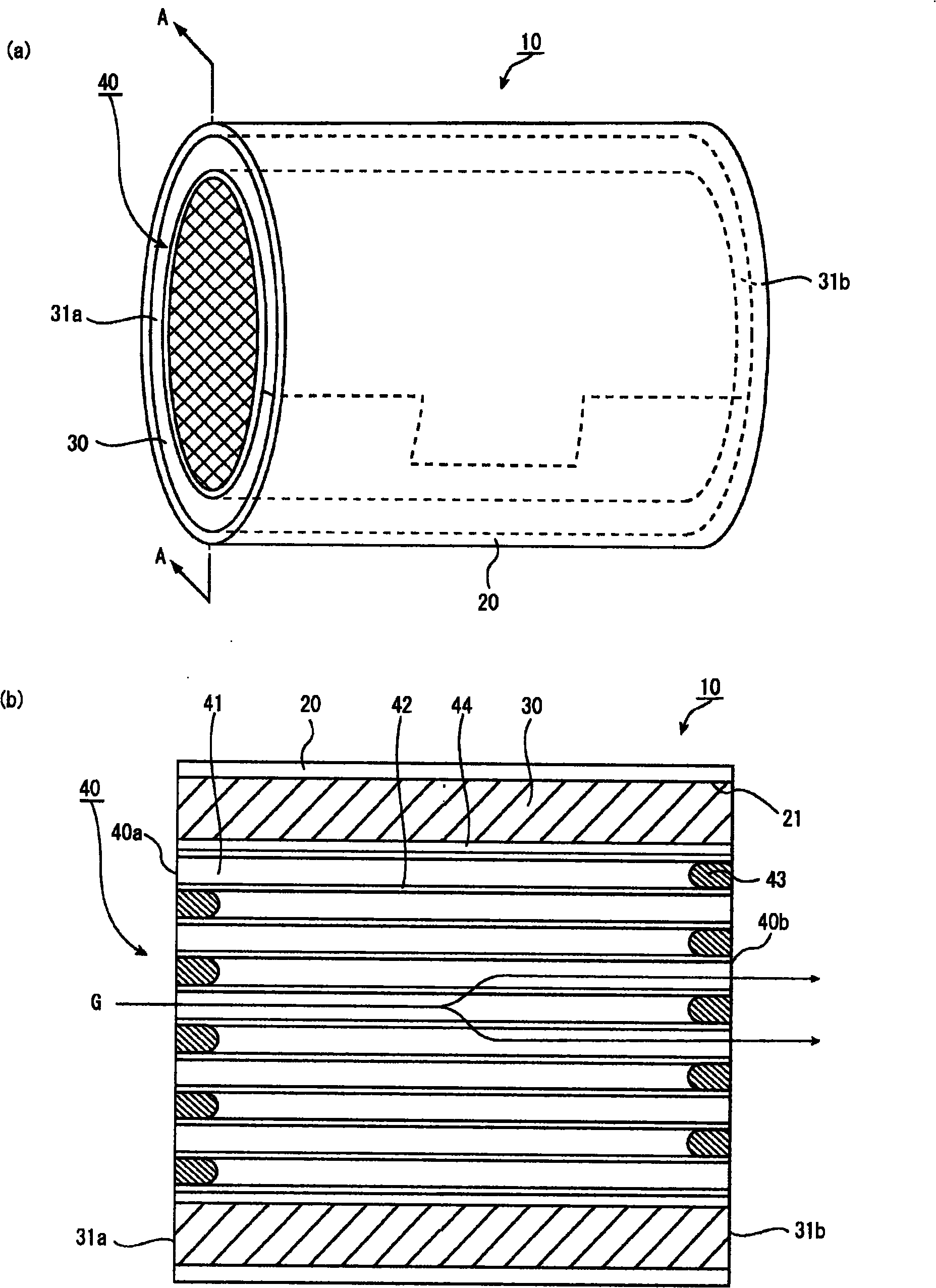 Exhaust gas purifying device and manufacturing method thereof