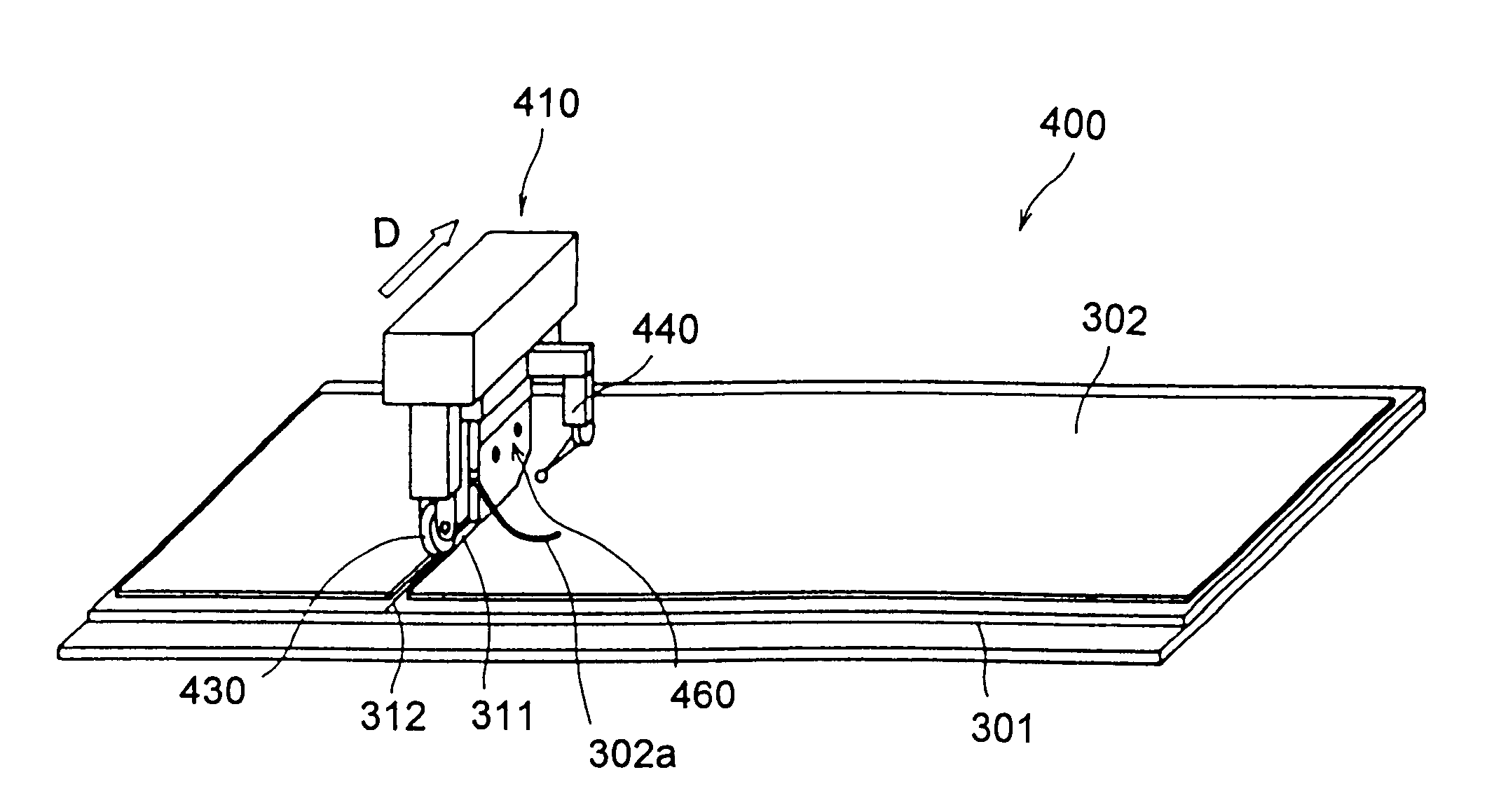 Method and device for parting glass substrate, liquid crystal panel, and liquid crystal panel manufacturing device