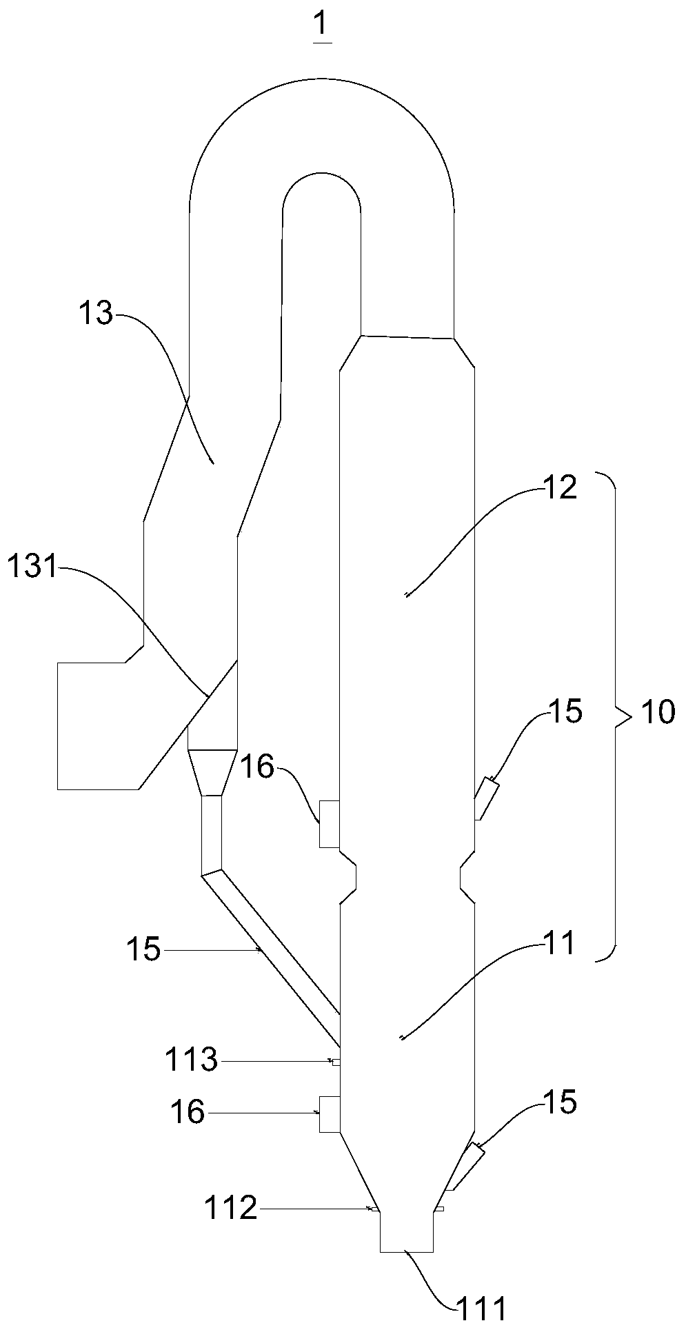 Denitrification method using decomposing furnace and decomposing furnace