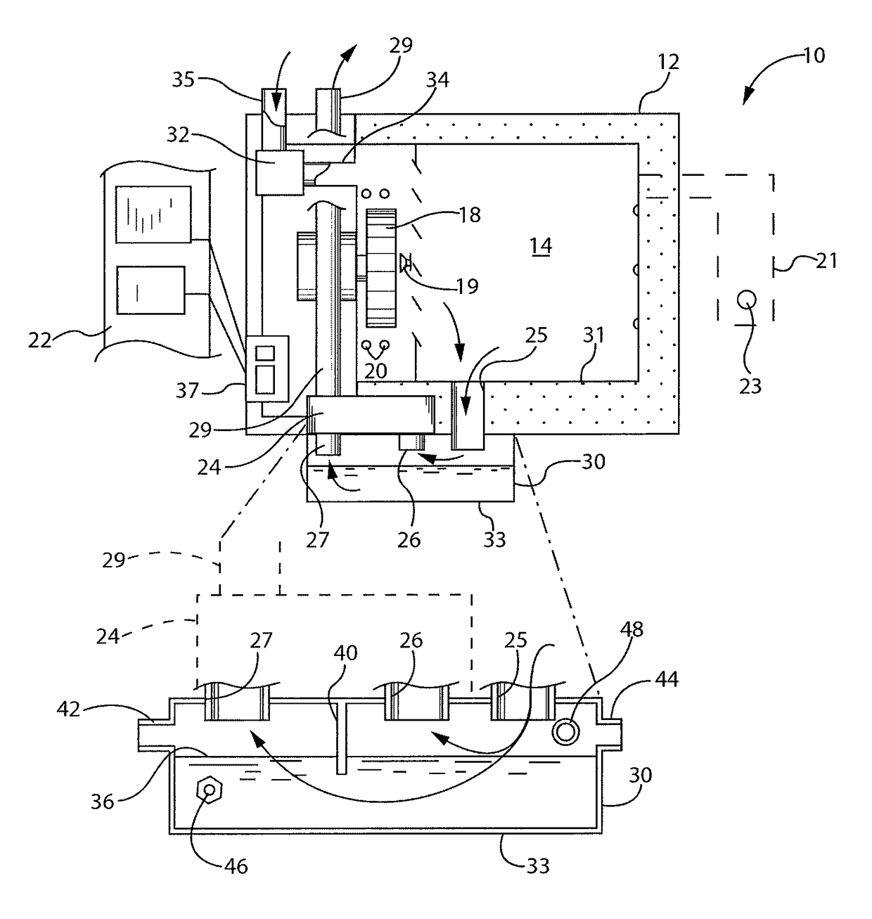 Oven with automatic open/closed system mode control