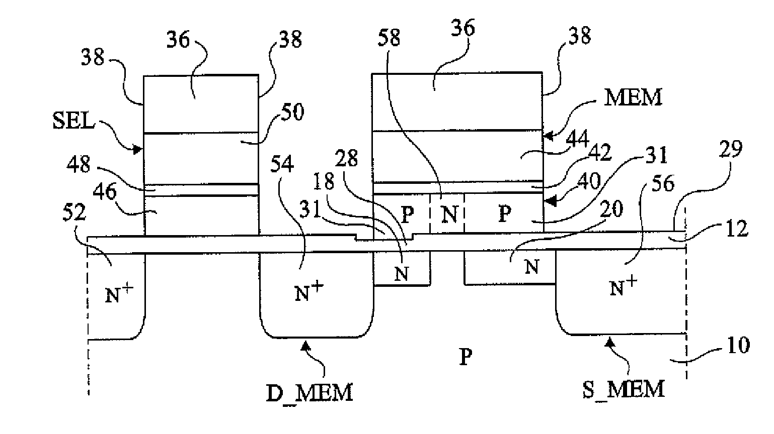 Method for manufacturing an eeprom cell