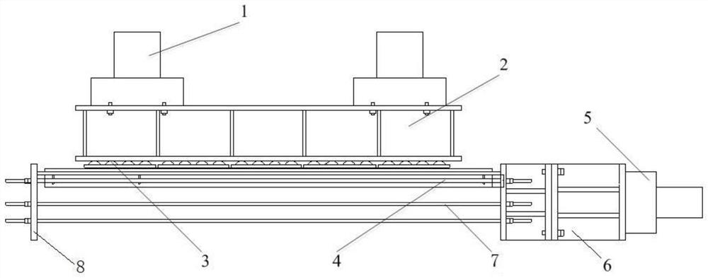 Pseudo-static seismic test loading device that can realize vertical uniform loading