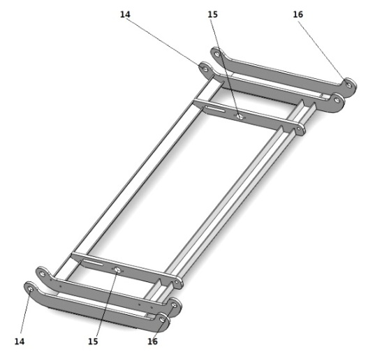 Power-driven nursing bed provided with flexible connection leg bending and stretching mechanism