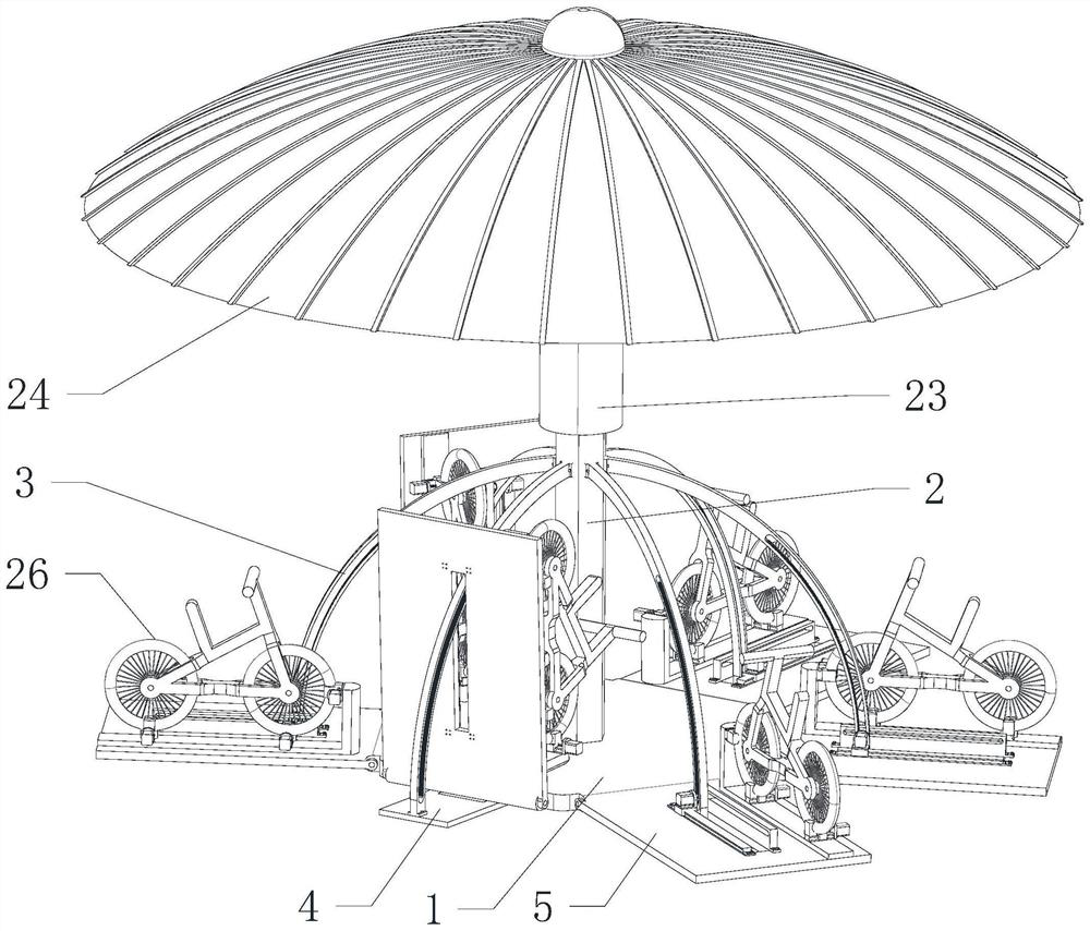 Shared bicycle parking device