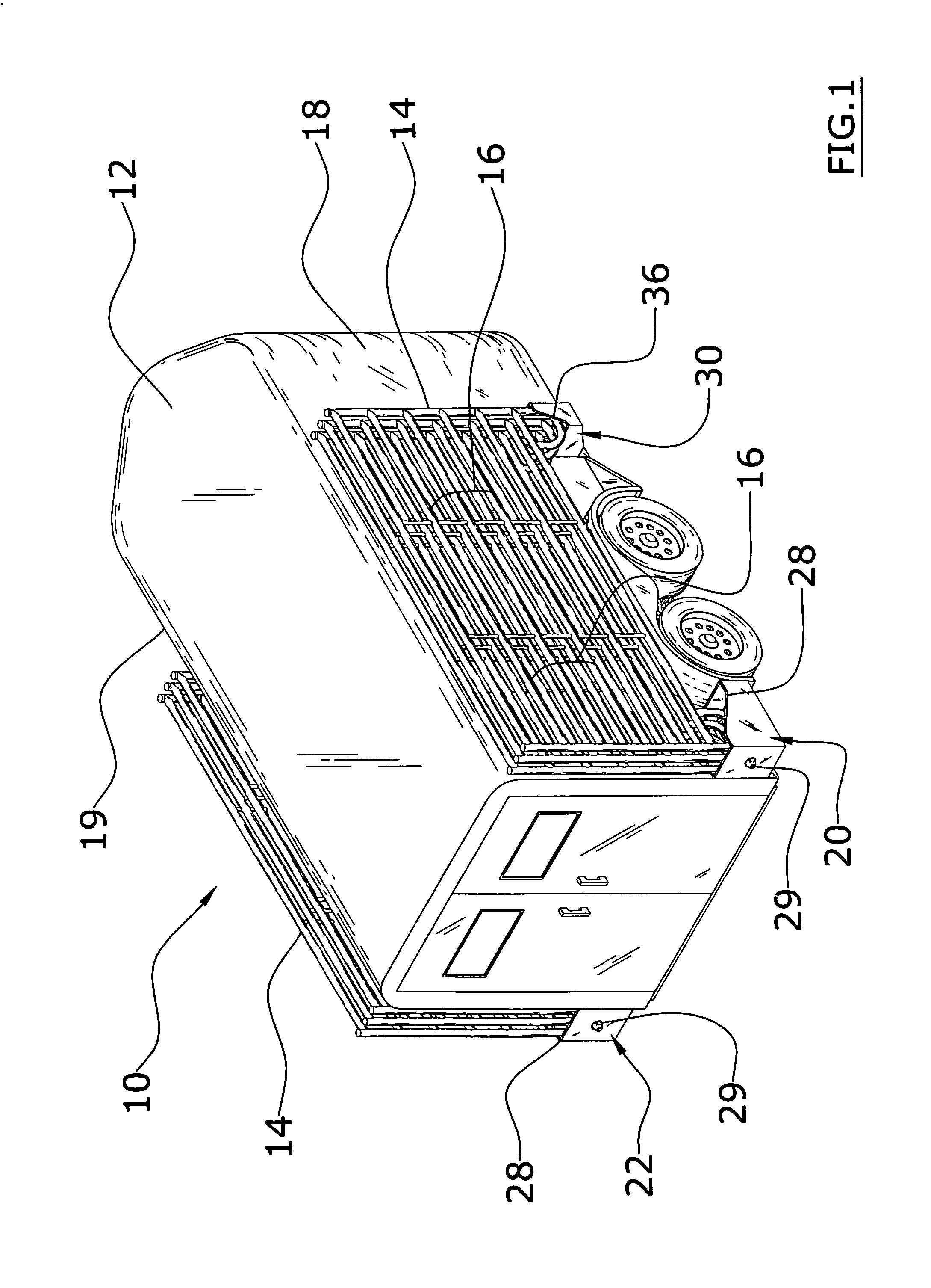 Animal trailer with corral panels system