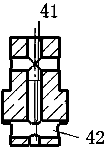 A punching device for chamfering the inner wall of a hole