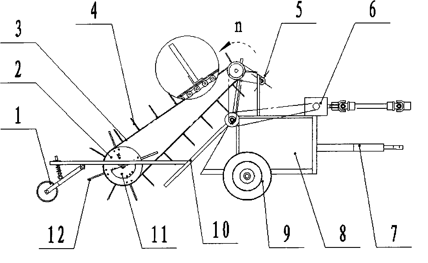 Clamping type residual membrane recovering machine