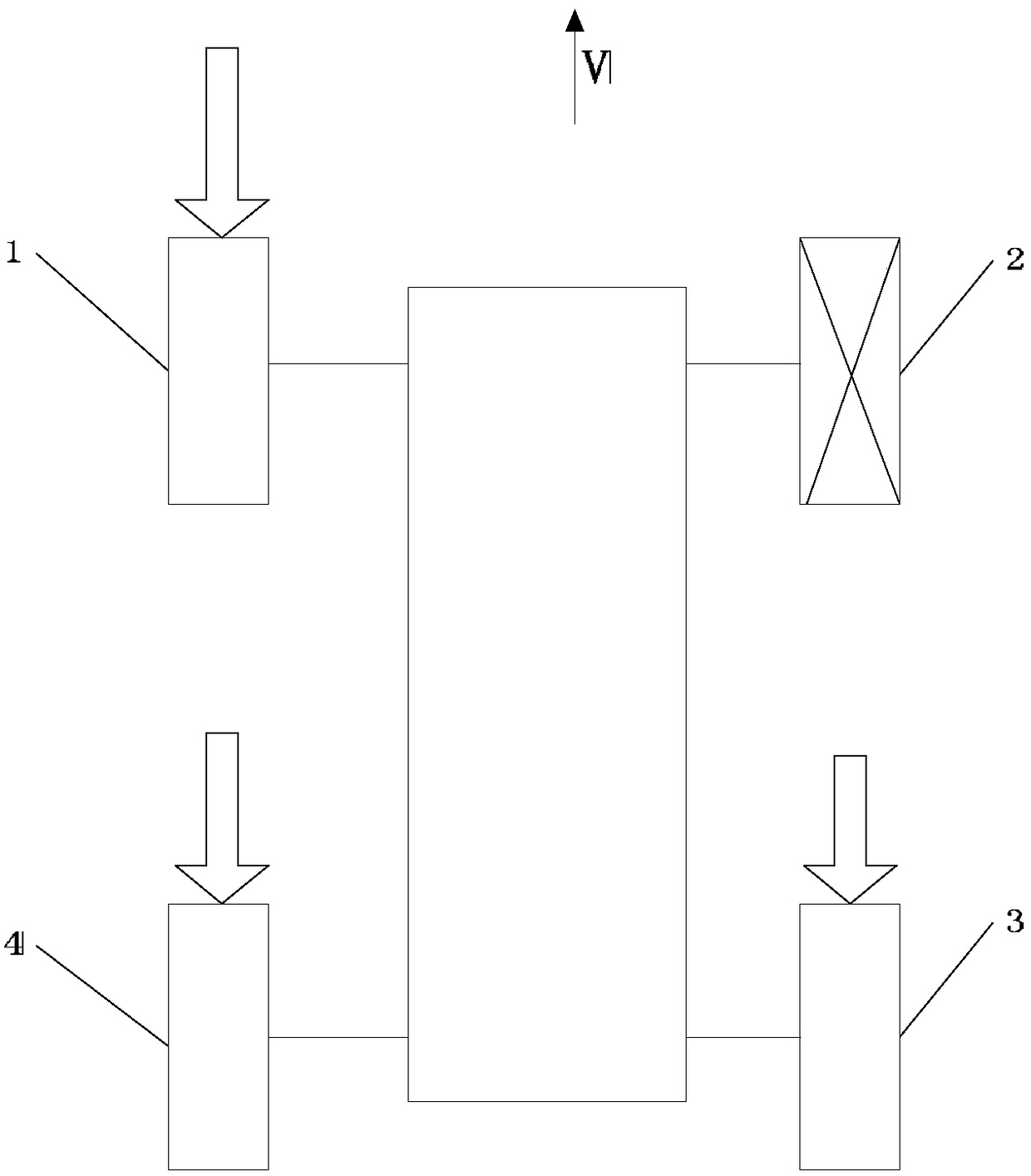 A control method for improving the tire blowout safety of electric vehicles driven by four-wheel hub motors