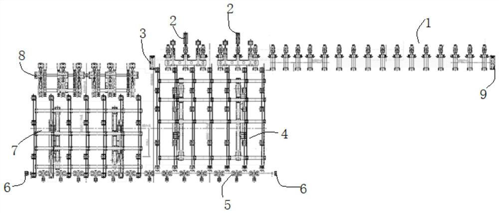 Billet discharge system of square billet continuous casting machine and billet discharge control method thereof