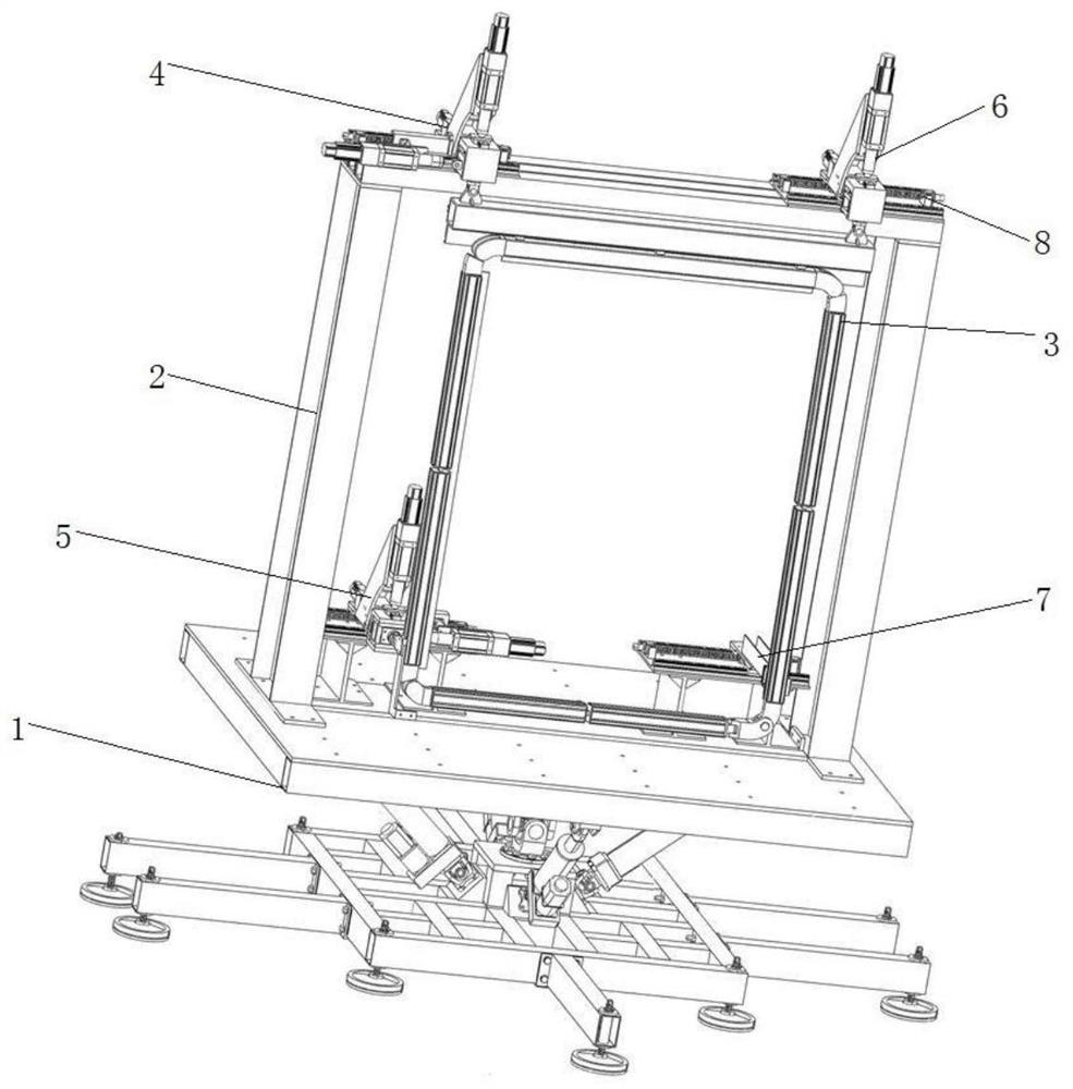 A test device for simulating train body deformation and ramp inclination