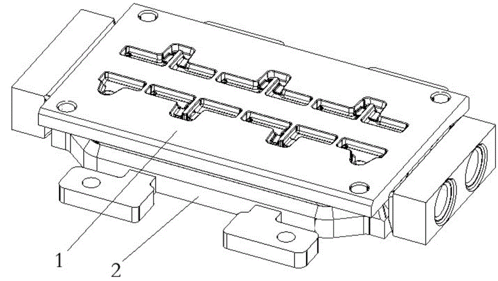 A battery casting and welding mold