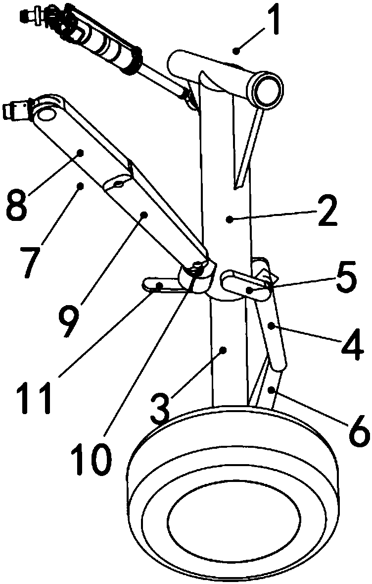 Undercarriage strut shrinking mechanism