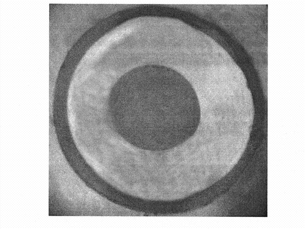 Composition of oversized mode area fluorphosphate optical fiber and preparation method thereof