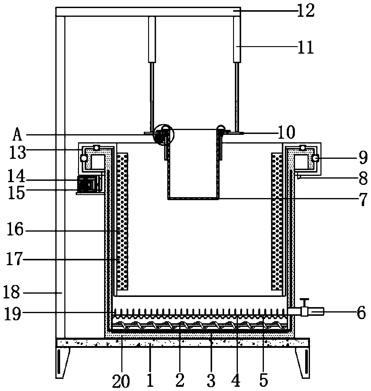 Cleaning and deoiling device for mechanical parts