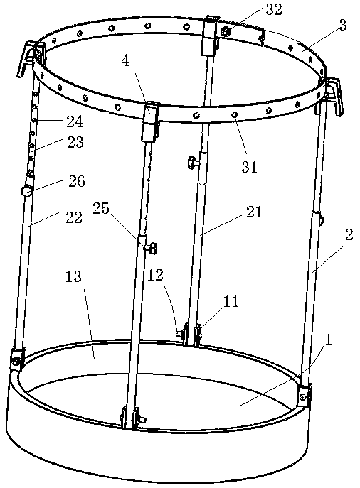 Adjustable garbage can