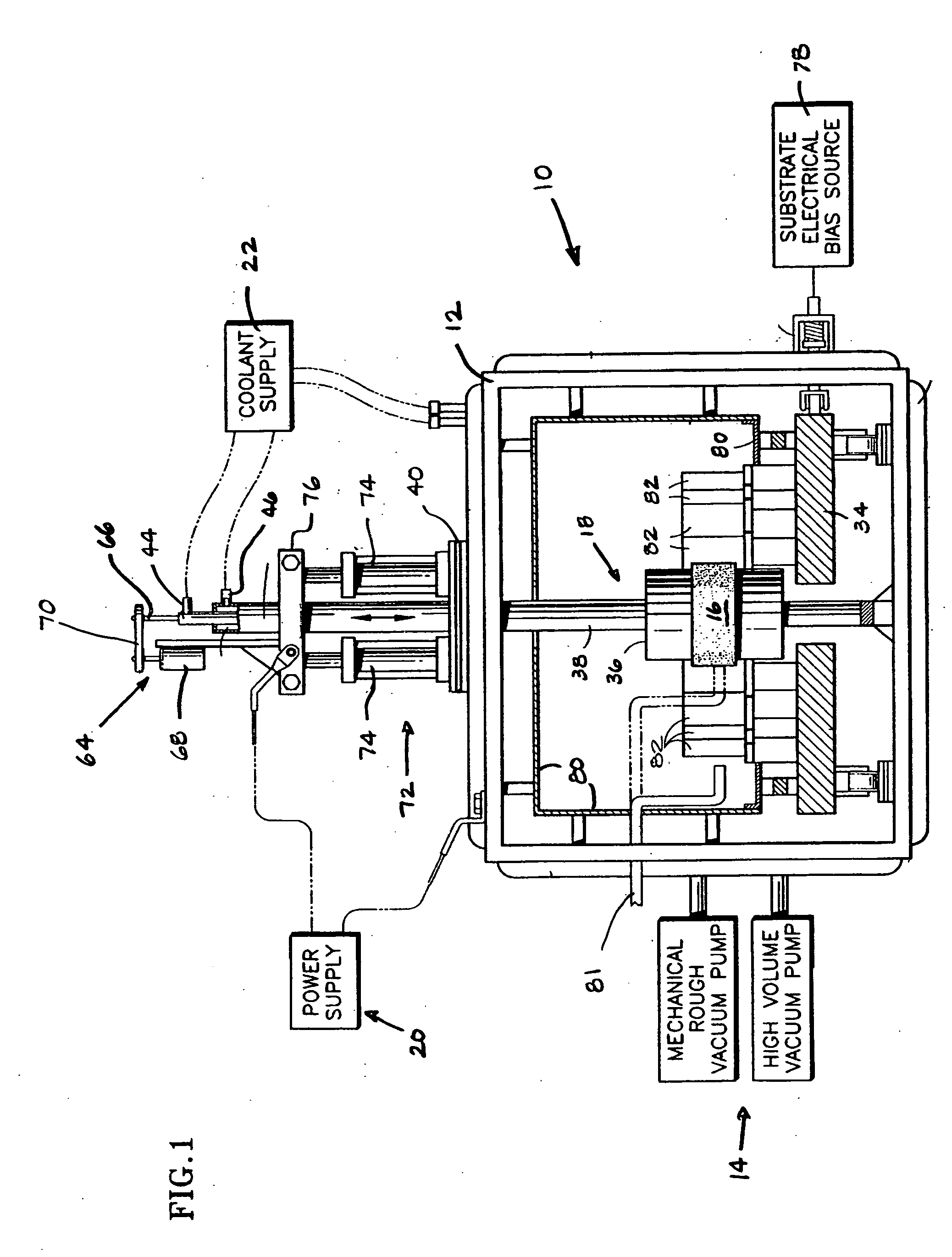 Method and apparatus for cathodic arc deposition of materials on a substrate