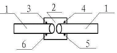 Steel bar fusion channel wall rod welding method