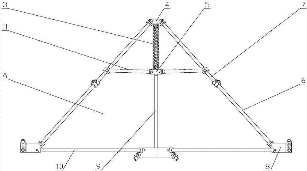 Spring-driven space deployable annular antenna device