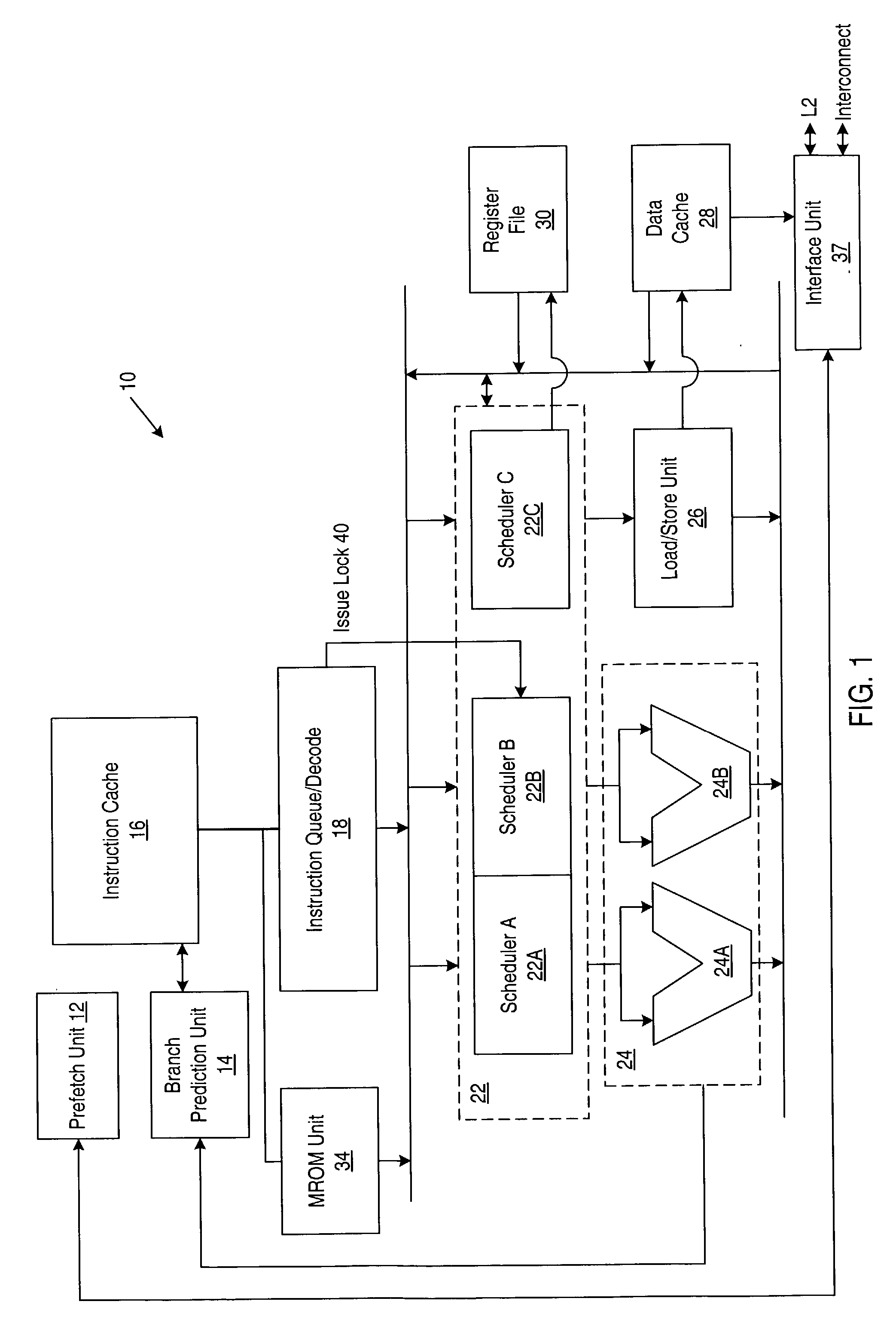 Apparatus and method for independently schedulable functional units with issue lock mechanism in a processor