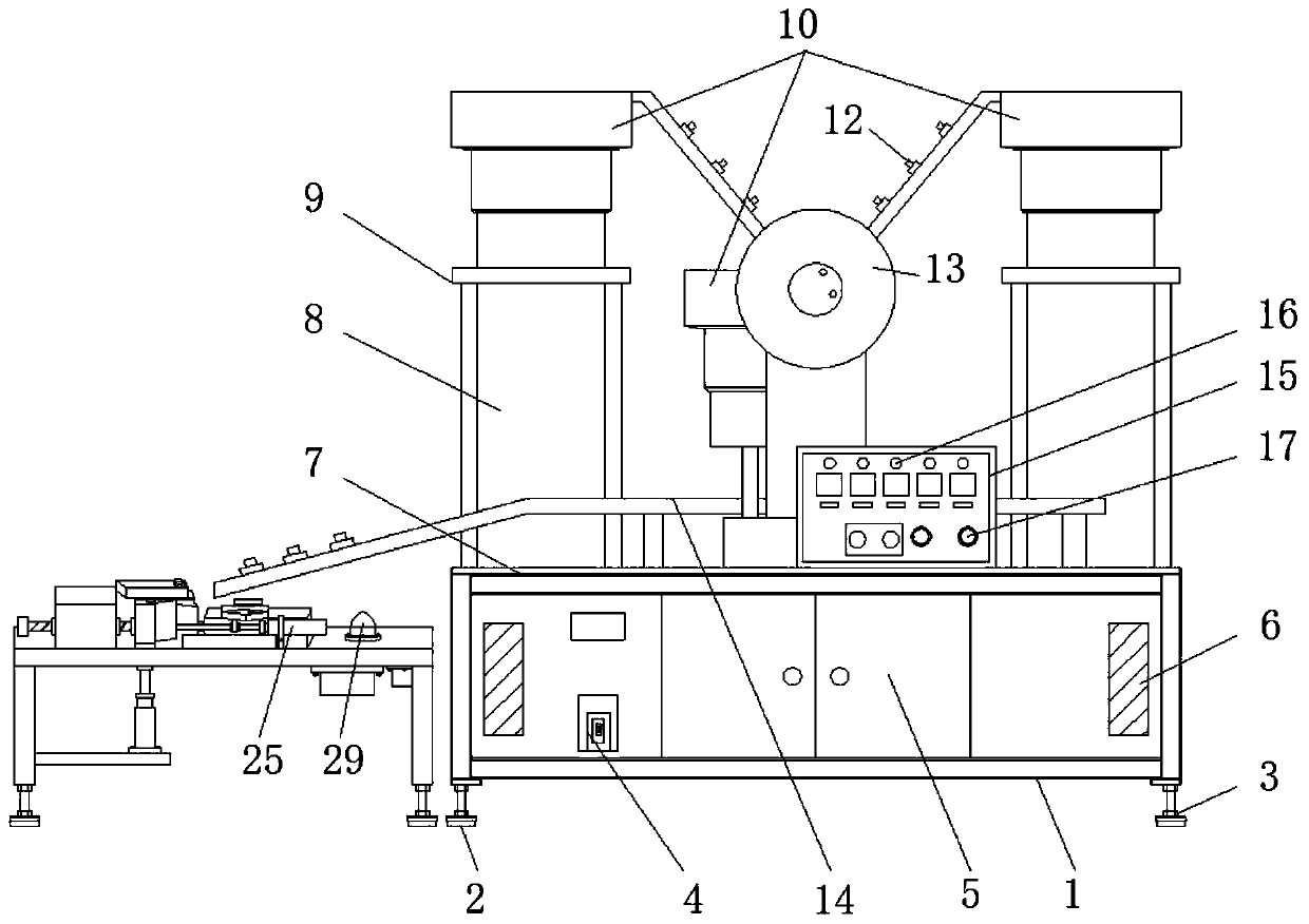 Automatic assembling screw device