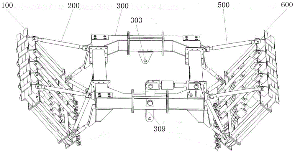 Aircraft large-size panel shear loading apparatus