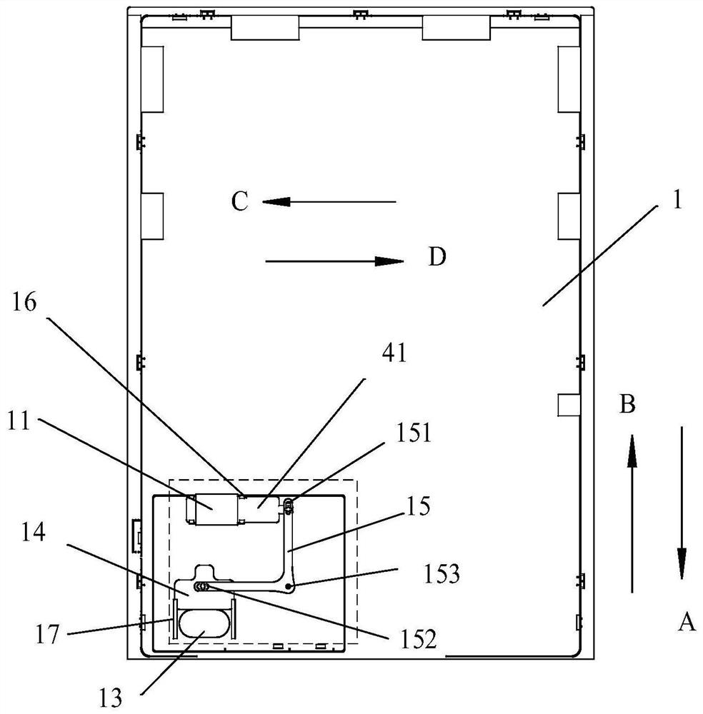 Air door adjusting device and refrigerator