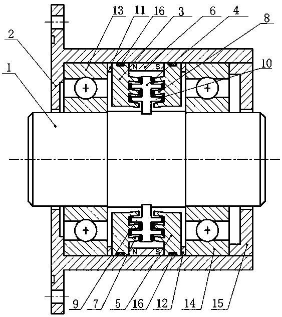 Oblique-tooth magnetofluid sealing device