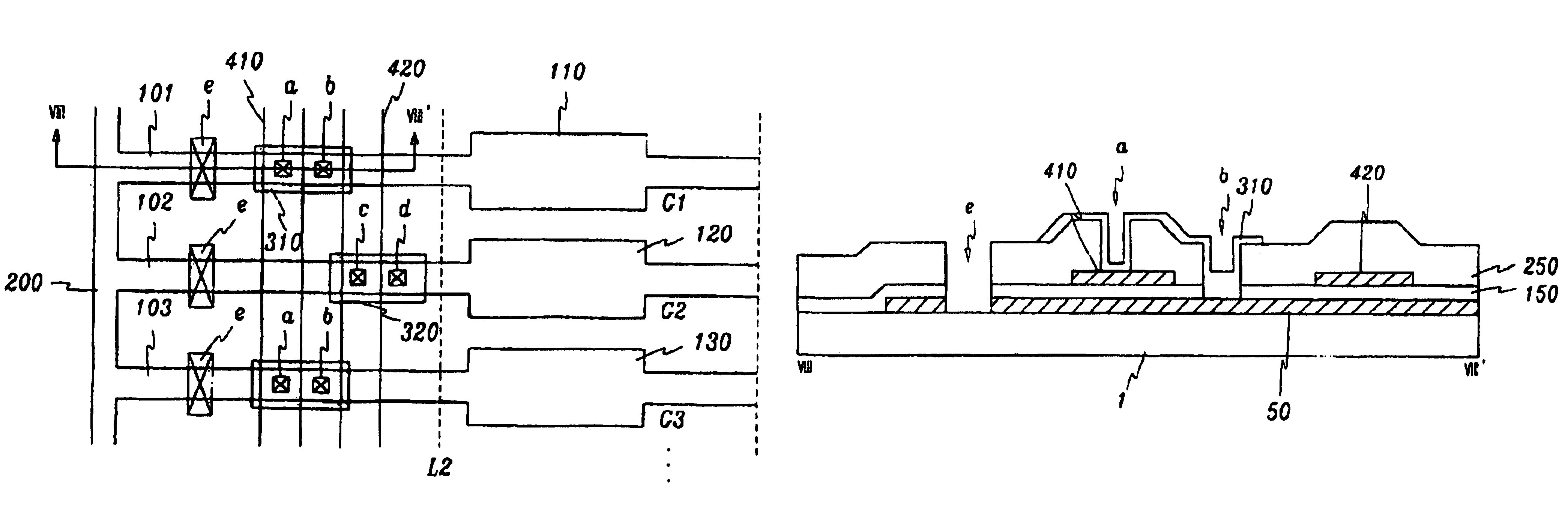 Multiple testing bars for testing liquid crystal display and method thereof