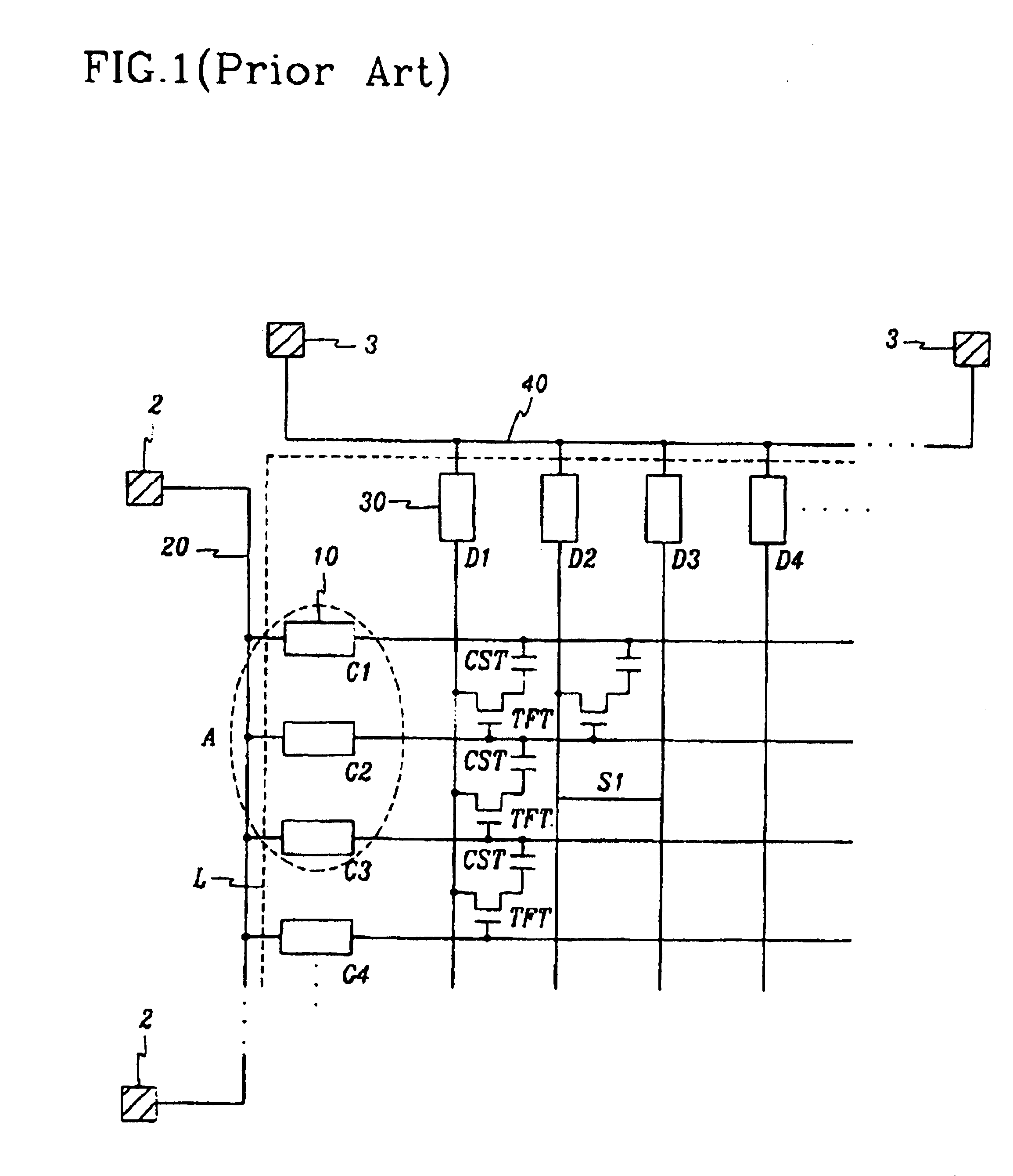 Multiple testing bars for testing liquid crystal display and method thereof