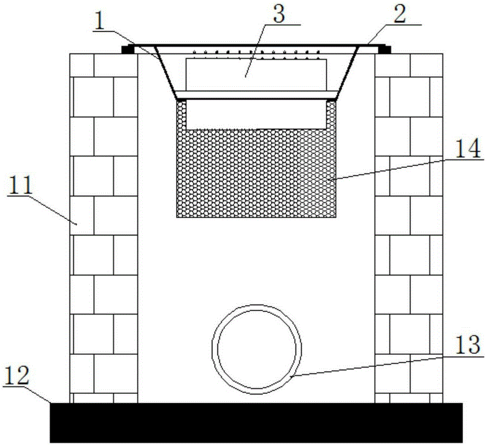 Overturning gutter inlet automatic overflowing and sewage intercepting device