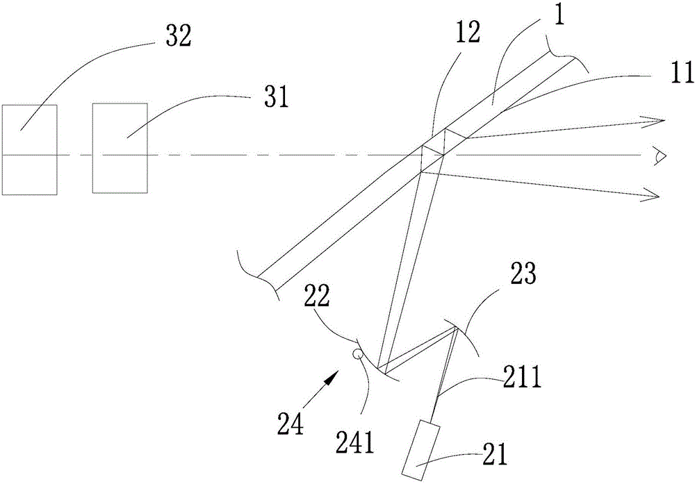 Embedded head-up display device