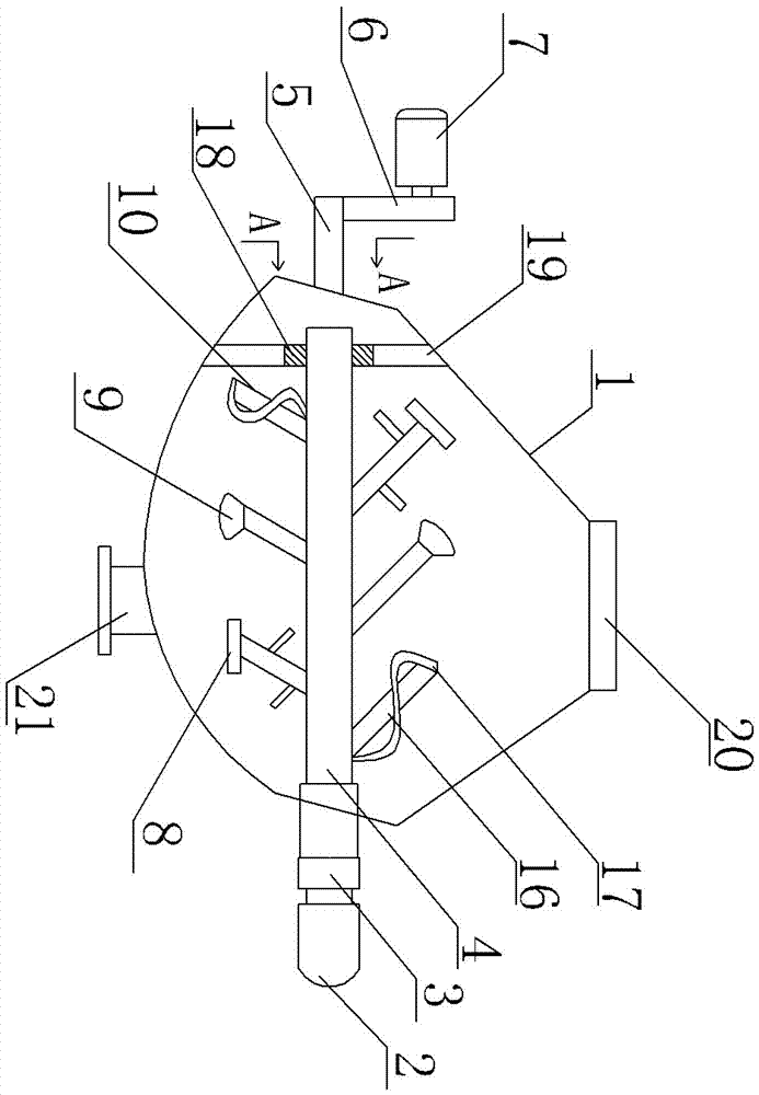 Rotary type double-acting mixer