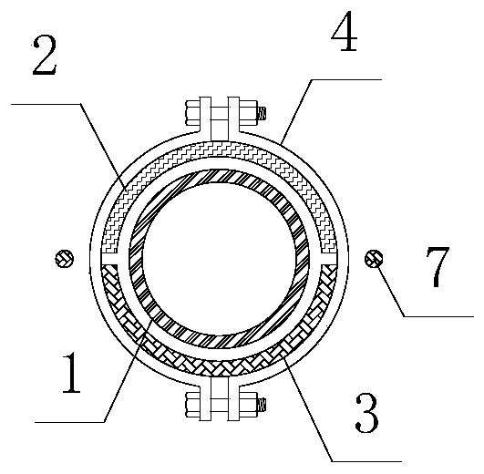 Steel pressing rod with restorable prestress restrained by clamping hoop type circular tube