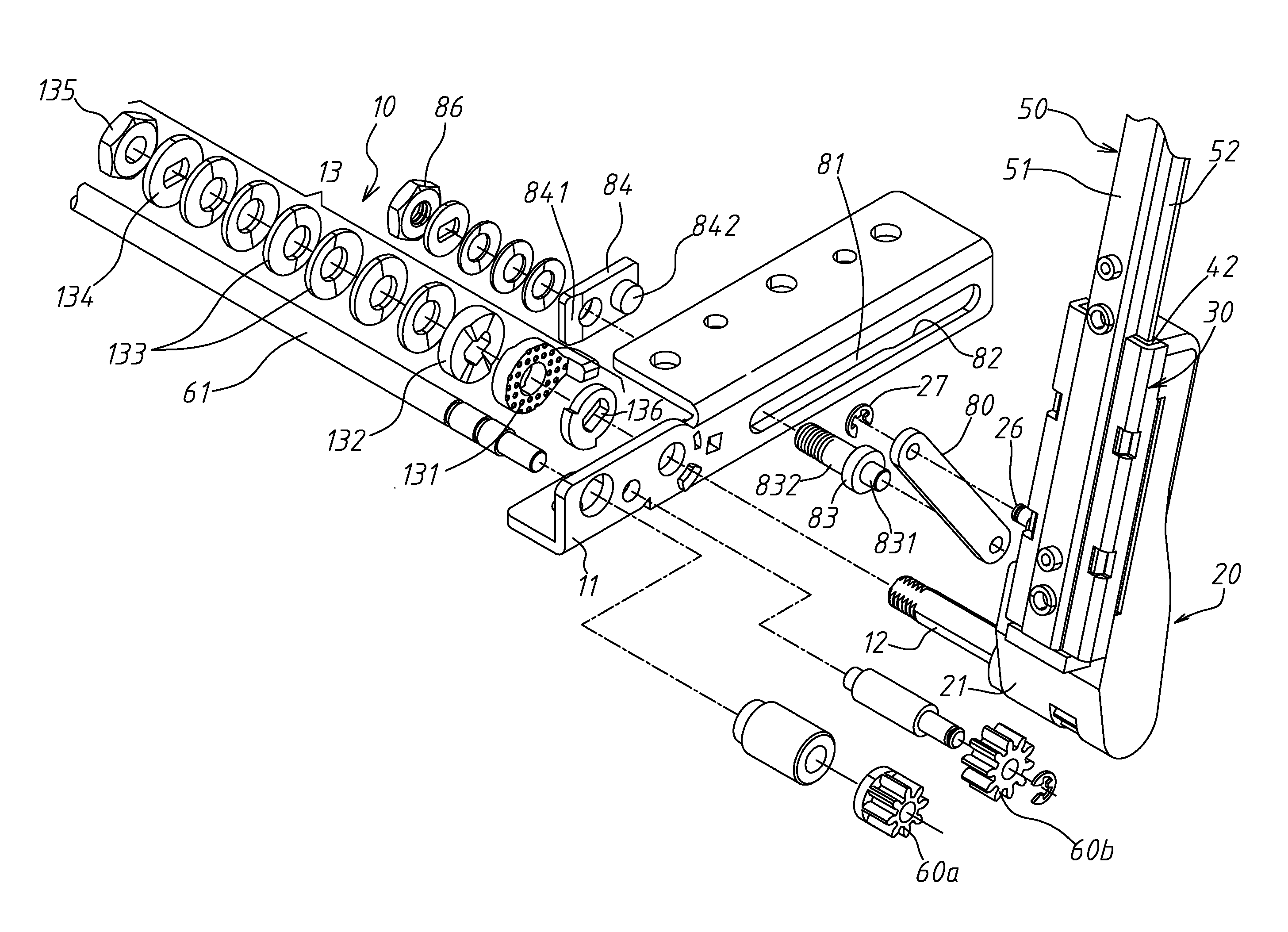 Slide cover lifting structure