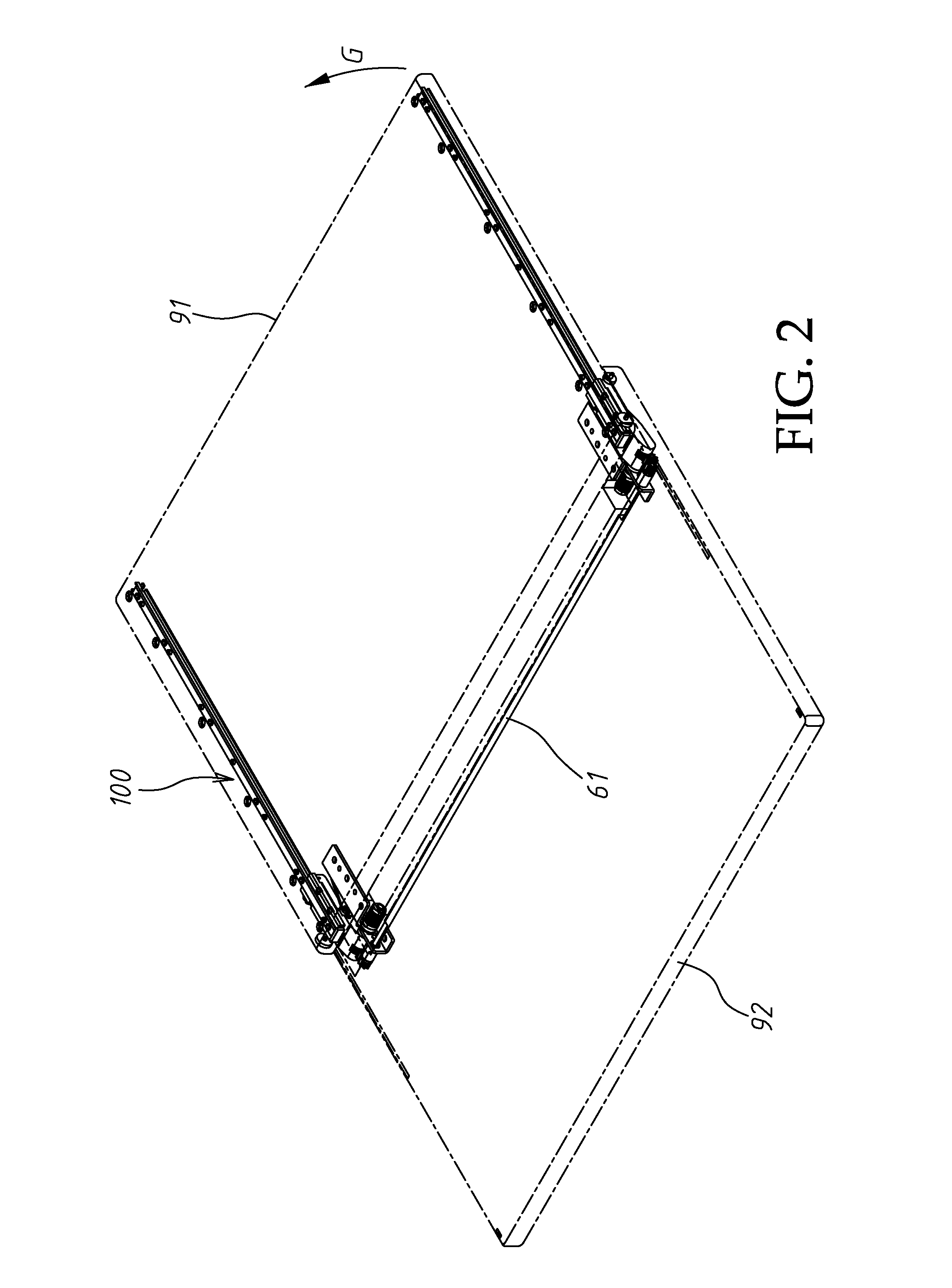 Slide cover lifting structure