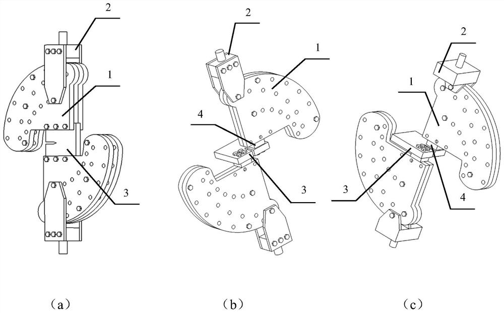 A test device for realizing multiple composite crack propagation and using method