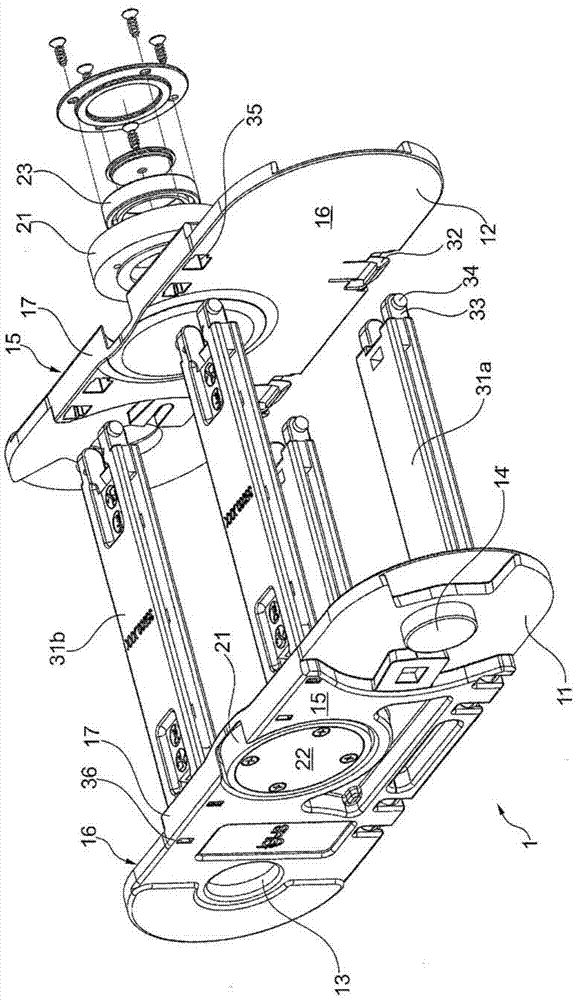 Drag chain with rollers