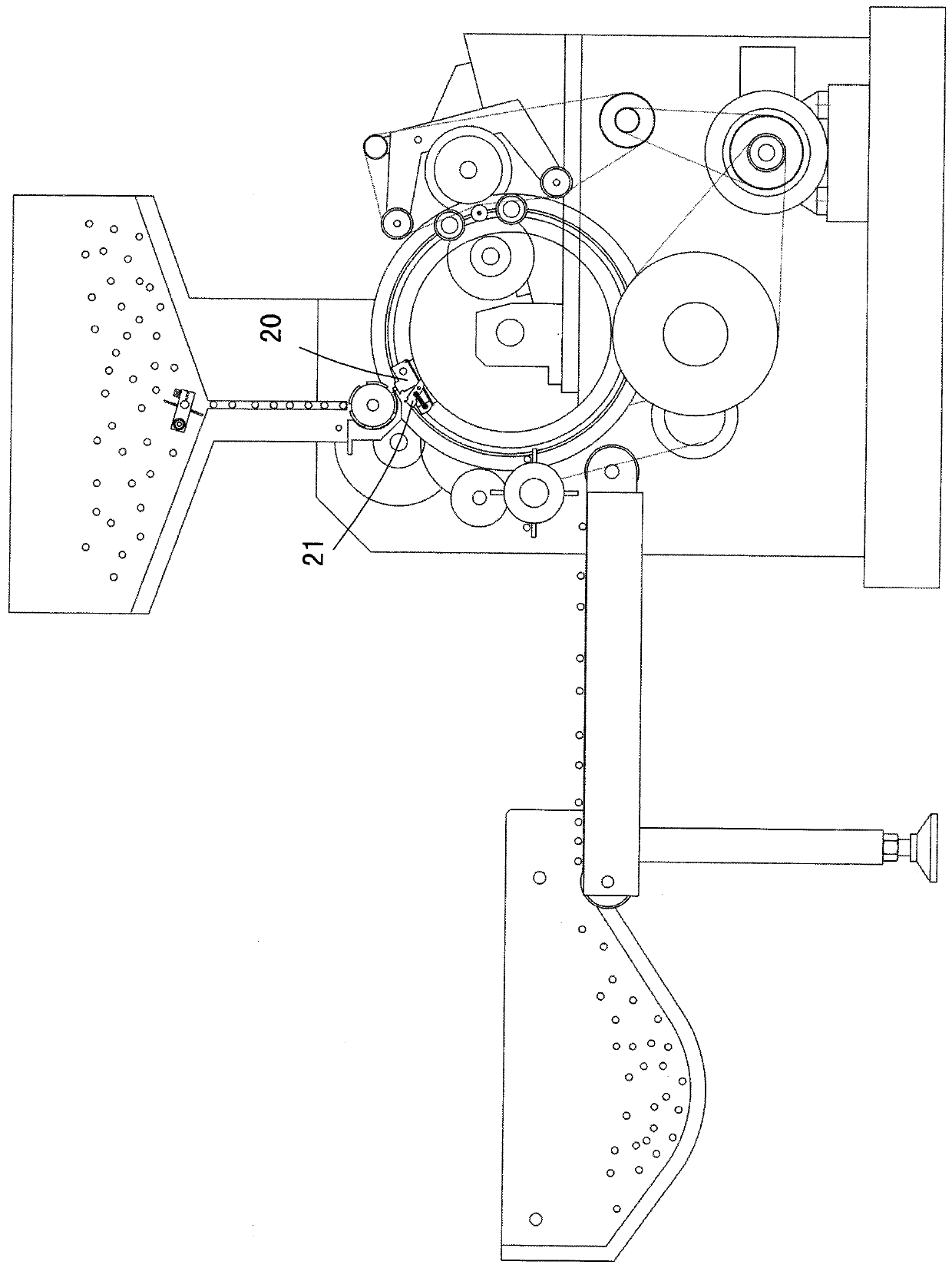 Paper straw bent head forming clamp rotary table mechanism