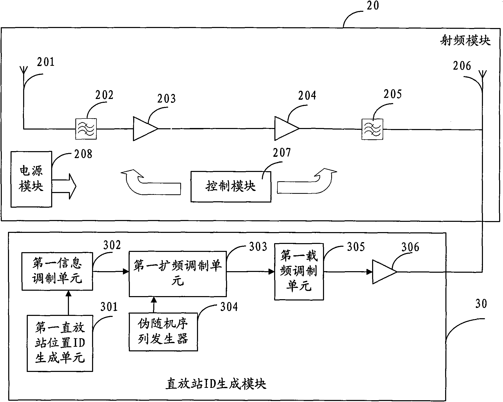 Repeater and mobile positioning system