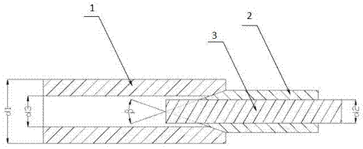 Method for manufacturing copper-aluminum welded joint of capillary tube and copper end sleeved aluminum capillary tube