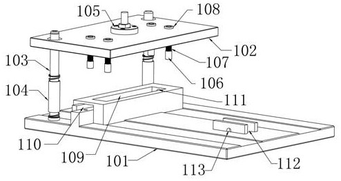 Stamping die for aluminum plate mounting holes