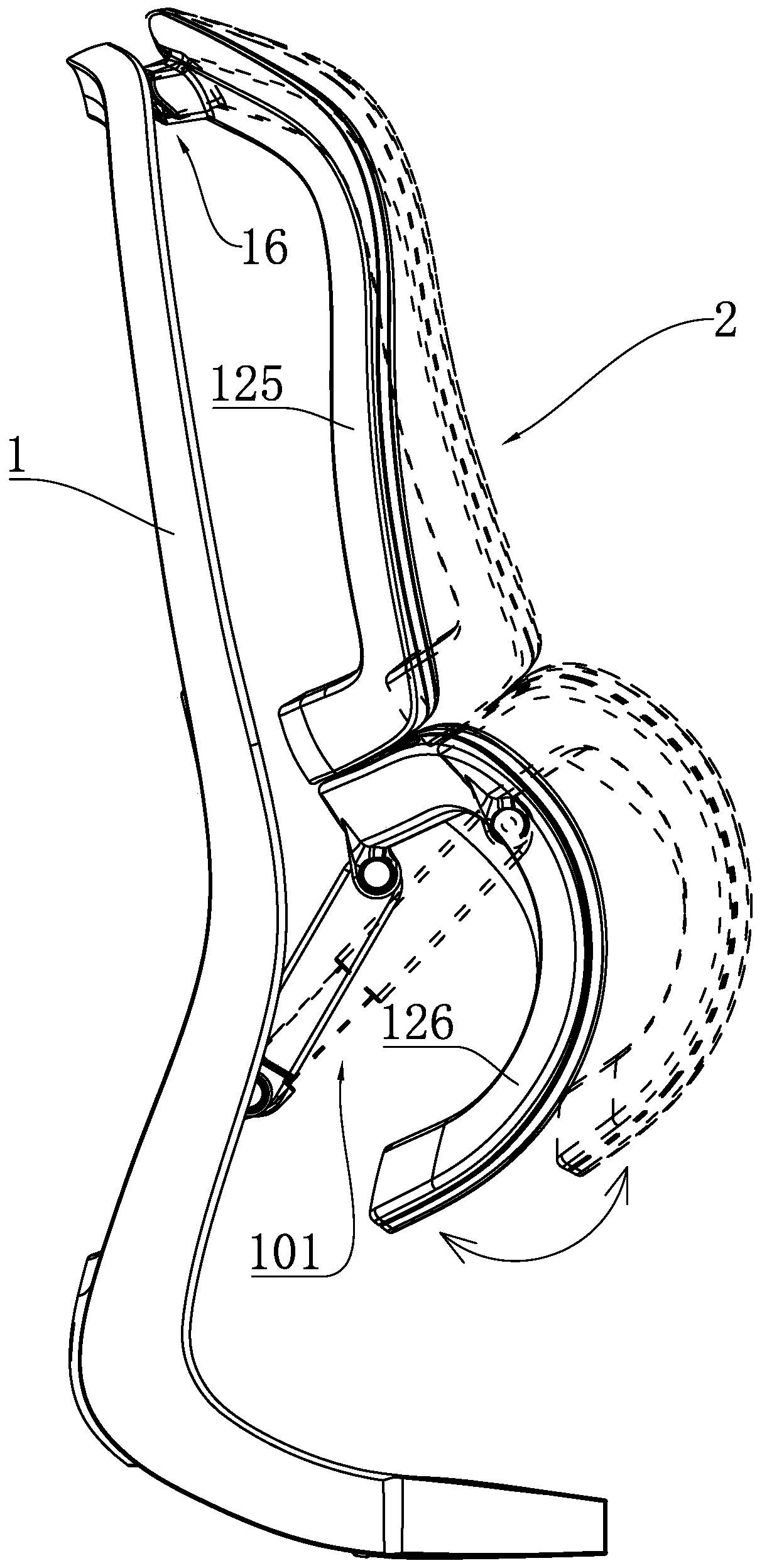 Long-stroke waist supporting mechanism and seat