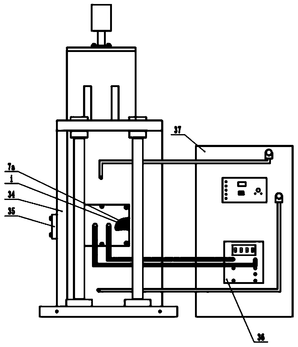 Eddy current heating high temperature mechanical testing device