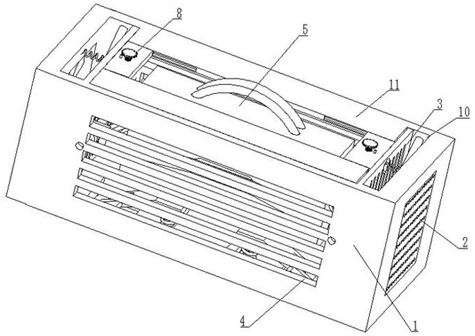 Mounting and fixing box for BMS new energy battery