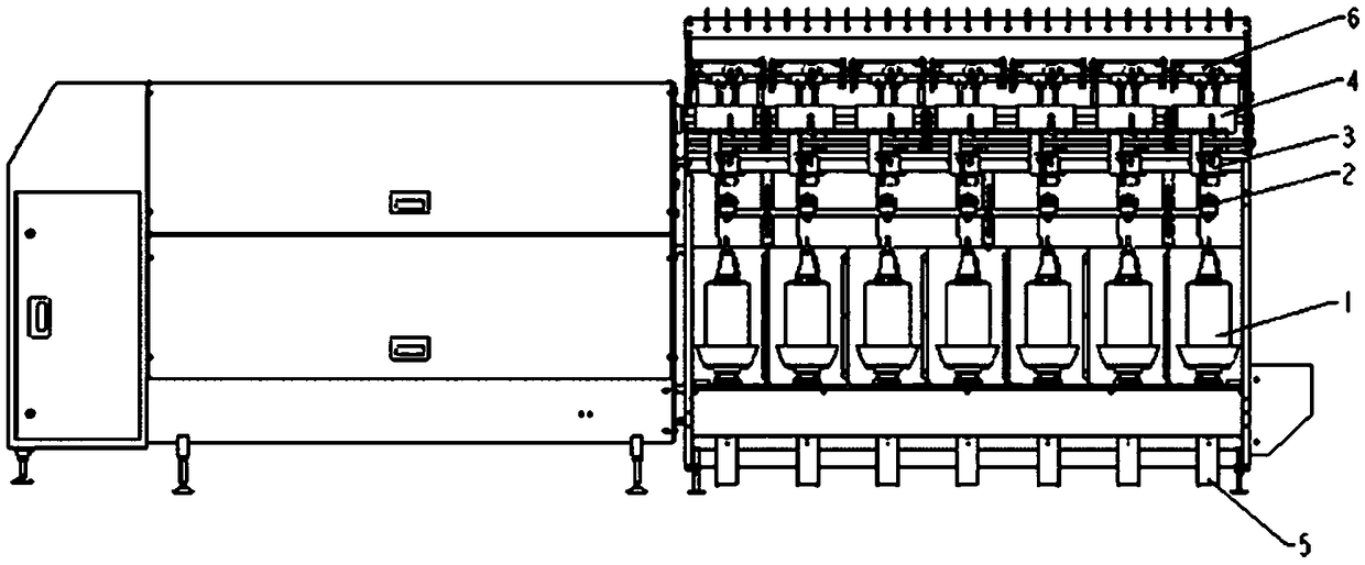 Double-twisting and sanding integrated machine for chemical fiber filaments