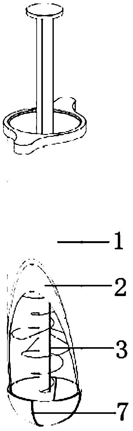 Hemostatic structure and hemostatic device with stay cable based on coil spring