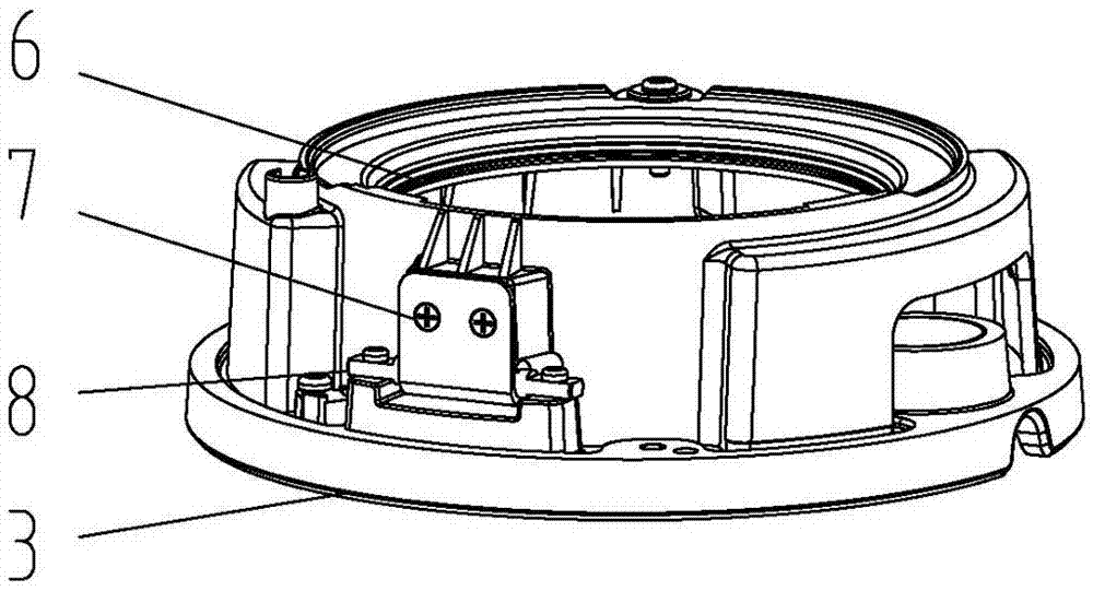 Hemisphere monitoring equipment shaft structure