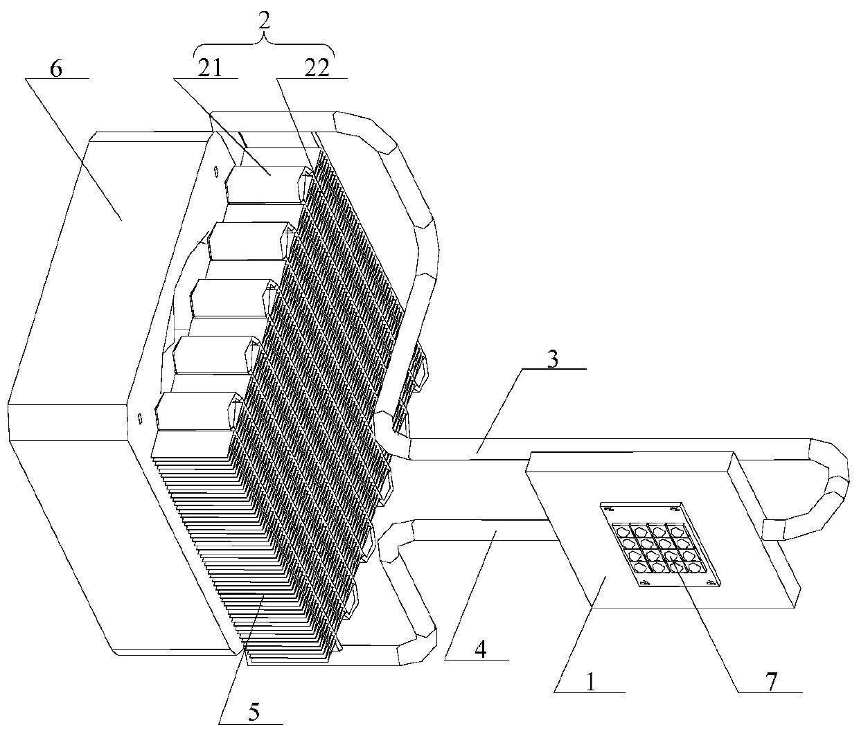 Harmonica-shaped tube radiator