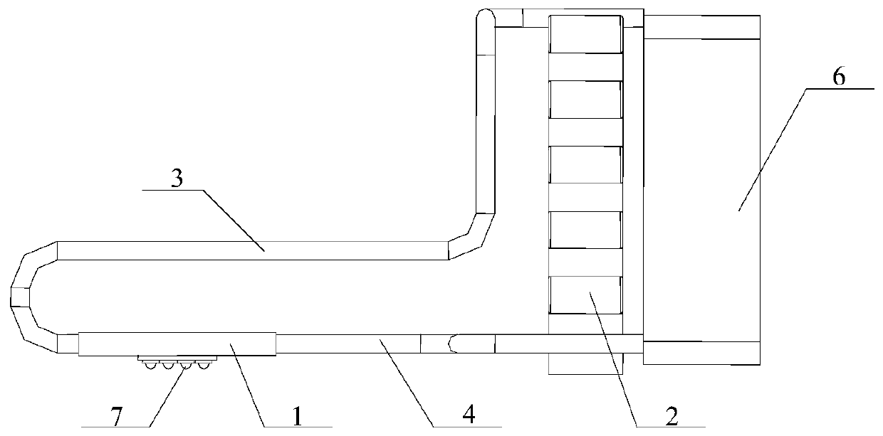 Harmonica-shaped tube radiator